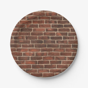 Bricks Pattern Paper Plate
