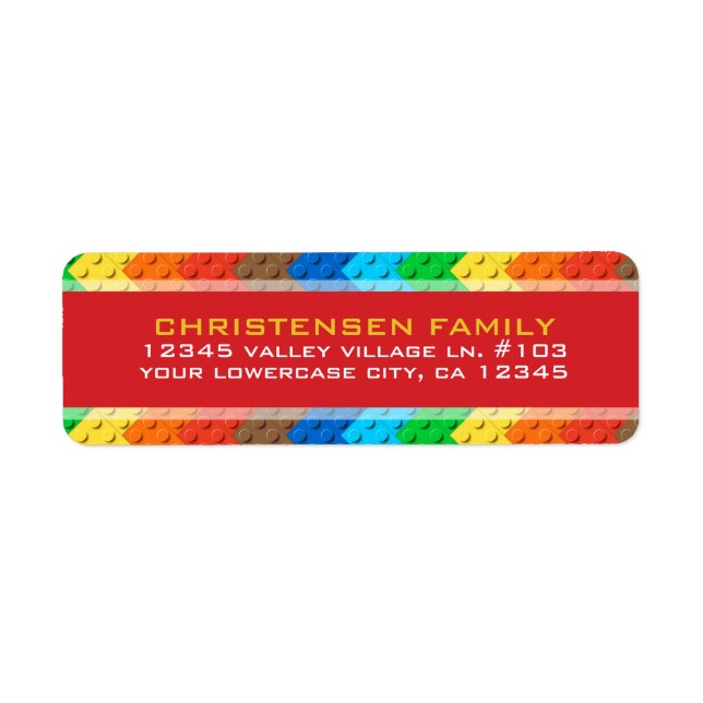 Bricks Toy Building Construction Birthday Party  (Front)