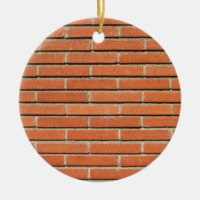 Bricks Wall Ceramic Ornament (Front)