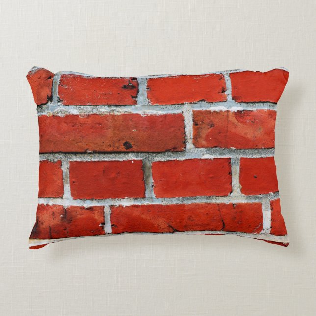 Bricks wall red bricks brick wall accent pillow (Front)