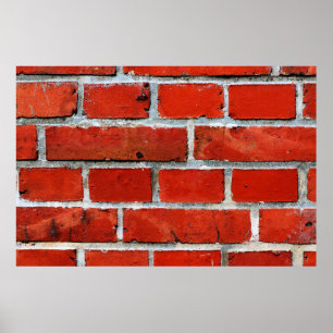 Bricks wall red bricks brick wall poster
