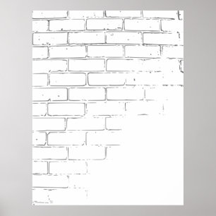 Bricks wall texture background poster