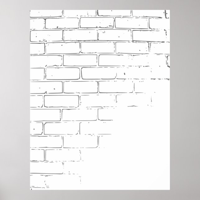 Bricks wall texture background poster (Front)