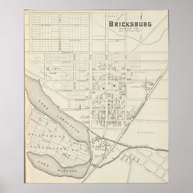 Bricksburg, Ocean County New Jersey Poster (Front)