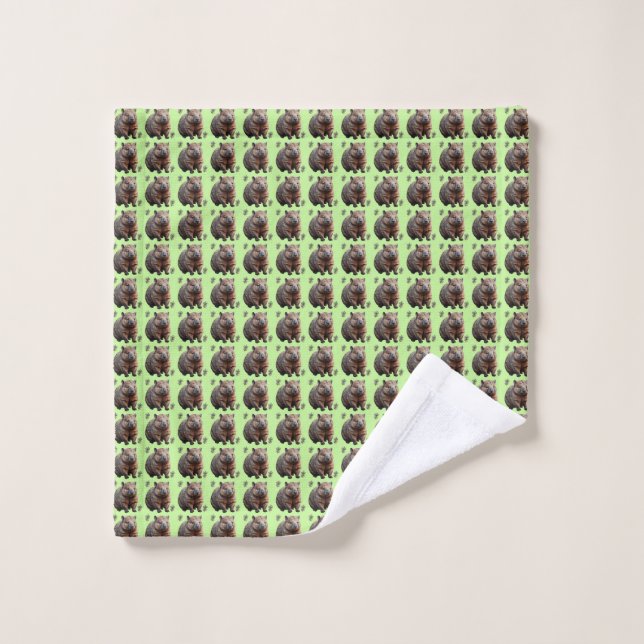 Brickwork Burrow: A Wombat's Green Canvas, Wash Cloth (Wash Cloth)