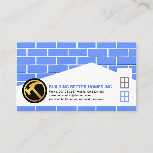 Brickwork Masonry Home Building Handyman Service Business Card (Front)