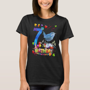 Brid Kids 7 Year Old Brid Birthday Girl Cute Brid  T-Shirt