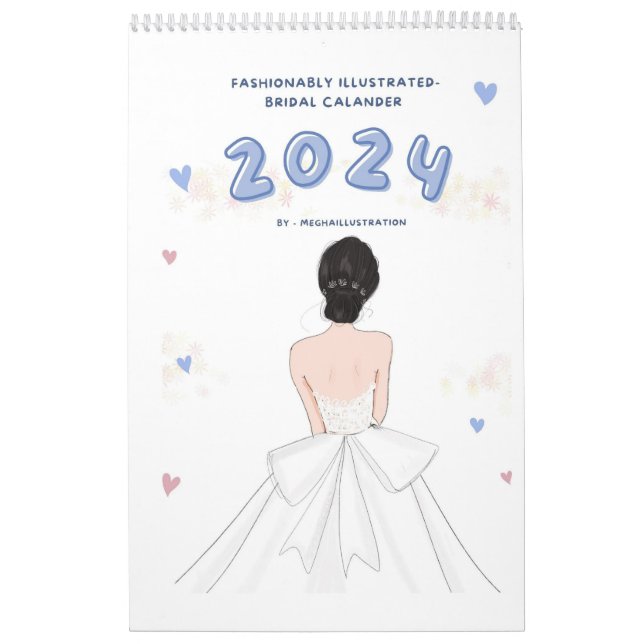 Bridal, 2024, fashion illustration, calendar (Cover)