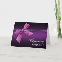 BRIDAL ATTENDANT REQUEST - MAID OF HONOR -PURPLE