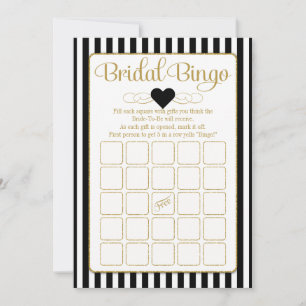 Bridal Bingo Black Gold Bridal Shower Game Cards