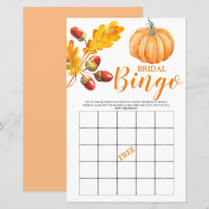 Bridal Bingo Fall Pumpkin Bridal Game