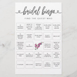 Bridal Bingo Find the Guest Bridal Shower Game