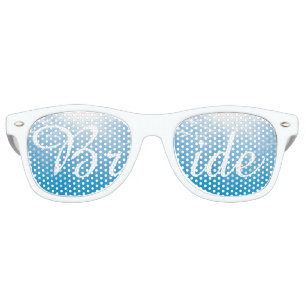 Bridal Bliss Shades: Customize Your Seascape  Retro Sunglasses