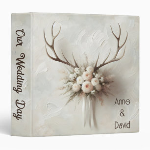 Bridal Bouquet and Deer Antlers Binder