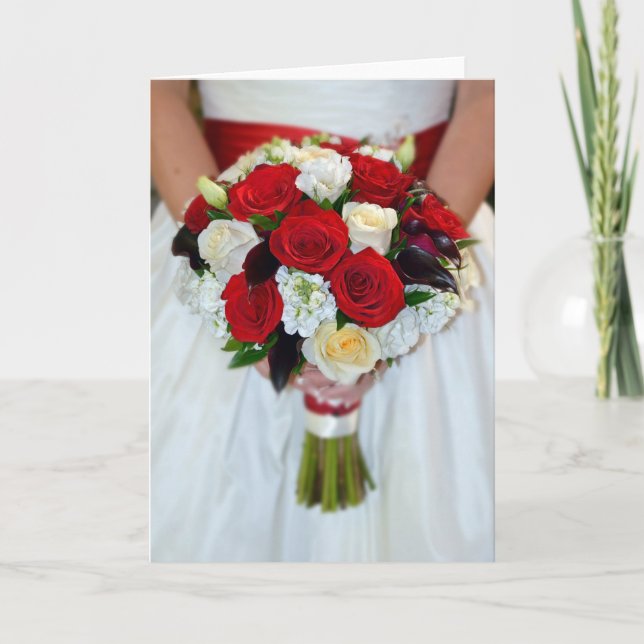Bridal bouquet greeting card (Front)