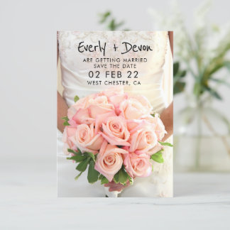 Bridal Bouquet Save The Date Invitation