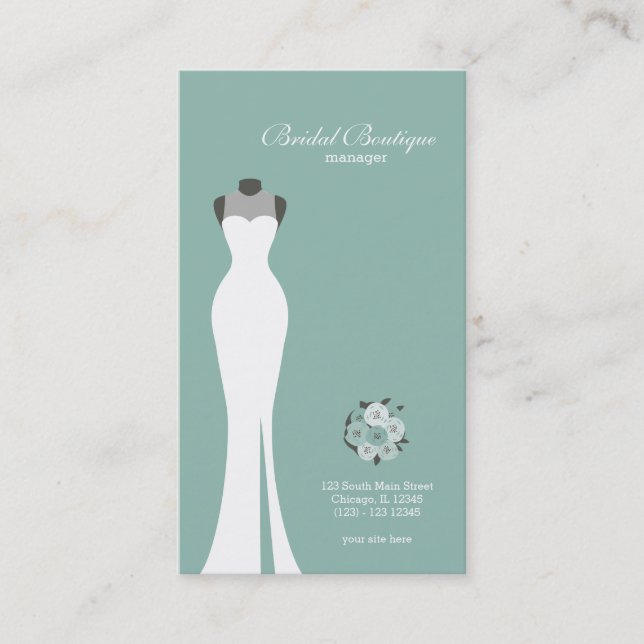Bridal Boutique - Choose your background colour Business Card (Front)