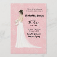 Bridal boutique open house choose background colou