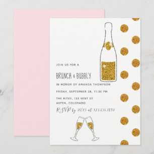 Bridal Brunch and Bubbly Wedding Shower Invitation