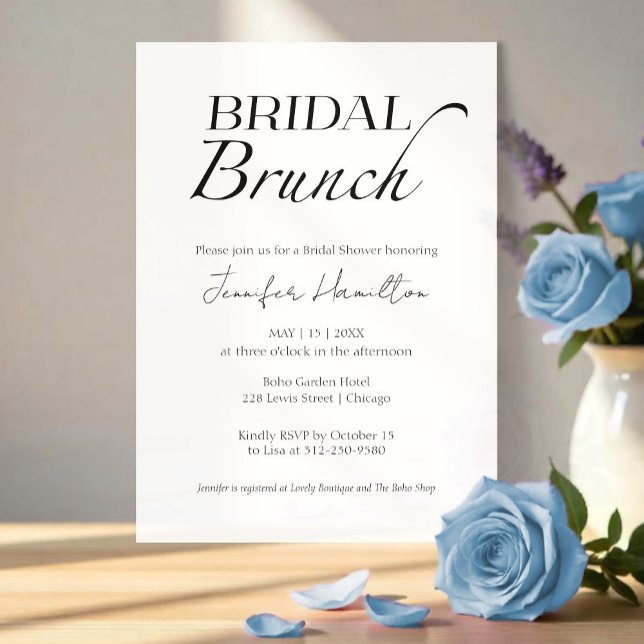  Bridal Brunch | Black & White Bridal Shower Invitation (Creator Uploaded)