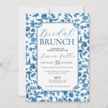 Bridal Brunch Chintz Blue & White Floral Ditsy