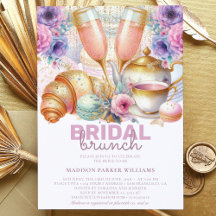 Bridal Brunch Pastel Pink turquoise Gold Glitter
