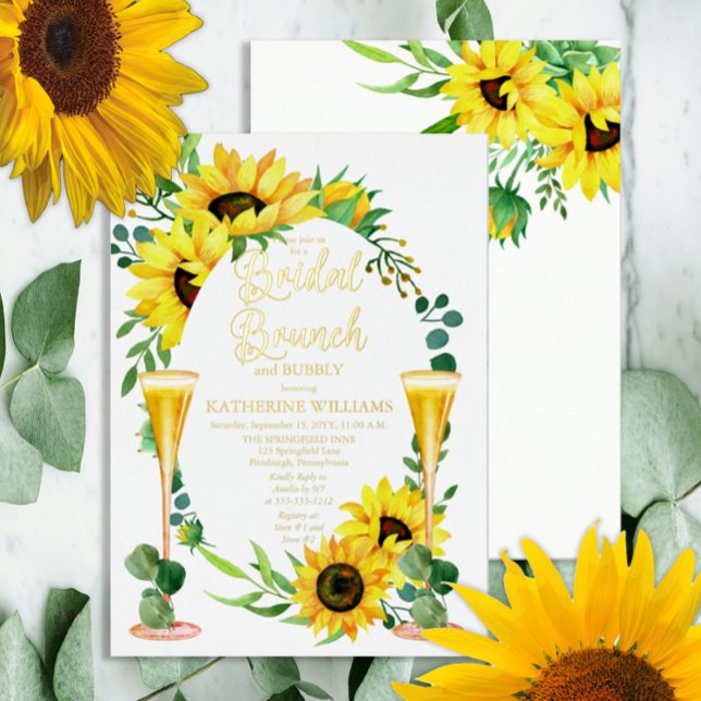 Bridal Brunch Sunflowers | Eucalyptus Floral Frame (Creator Uploaded)