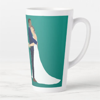Bridal Couple, skin tones Variation 5 Latte Mug