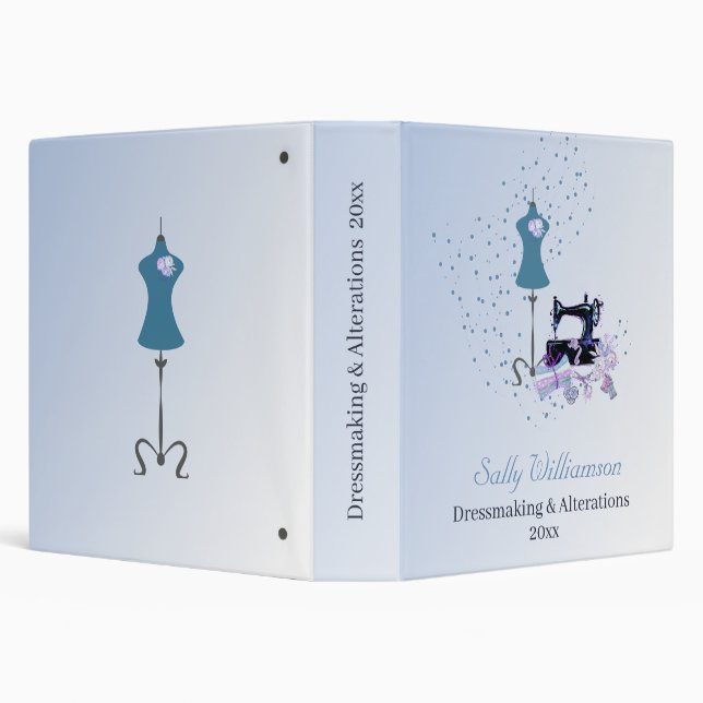 Bridal Dress Alterations Blue Binder (Background)