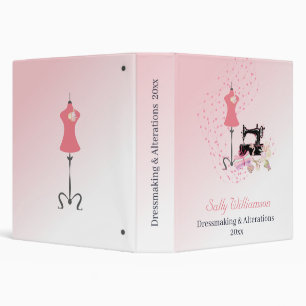 Bridal Dress Alterations Pink Binder