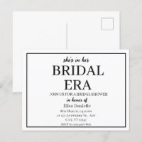 Bridal Era Minimalist Modern Custom Bridal Shower 