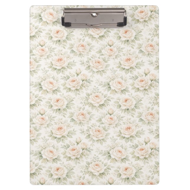 Bridal Floral Pattern Clipboard (Front)