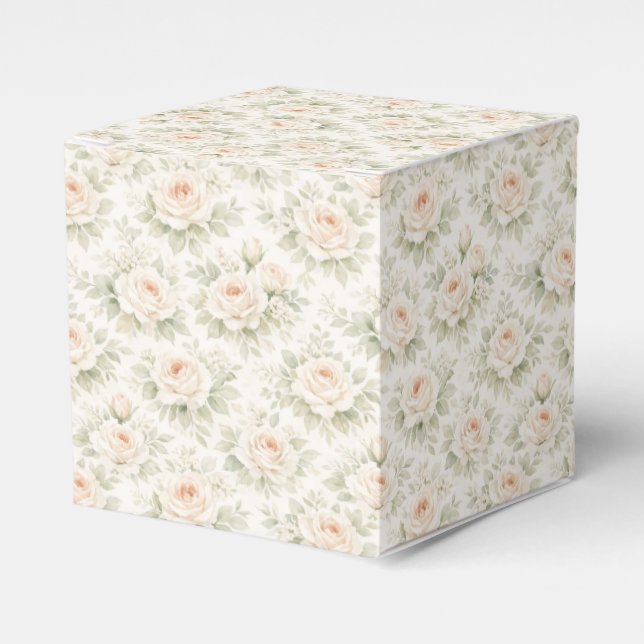 Bridal Floral Pattern Favor Box (Front Side)