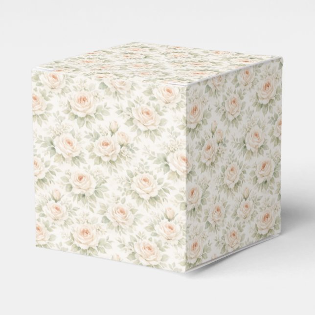 Bridal Floral Pattern Favor Box (Front Side)