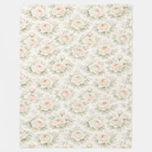 Bridal Floral Pattern Fleece Blanket