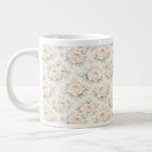 Bridal Floral Pattern Large Coffee Mug