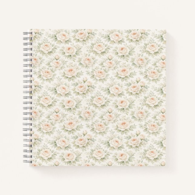 Bridal Floral Pattern Notebook (Front)