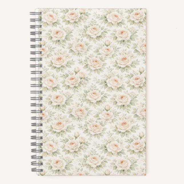 Bridal Floral Pattern Notebook (Front)