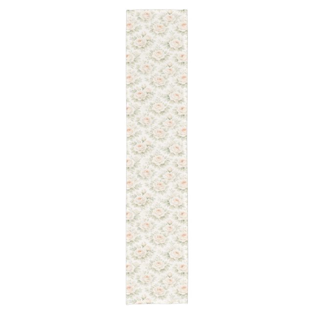 Bridal Floral Pattern Short Table Runner (Front)