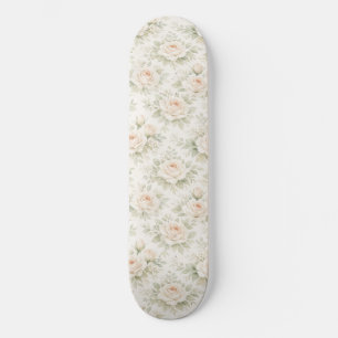 Bridal Floral Pattern Skateboard