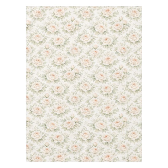 Bridal Floral Pattern Tablecloth (Front)