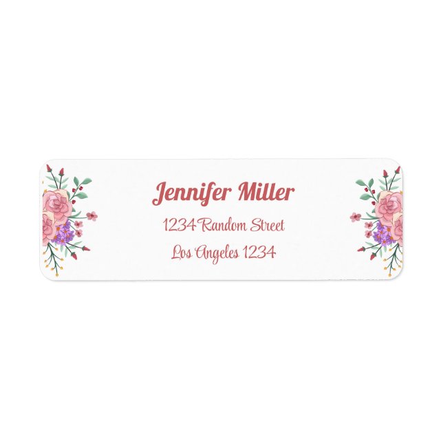 Bridal FlowerReturn Address Label (Front)