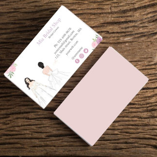 Bridal gown, Bridal stylist, Business Card