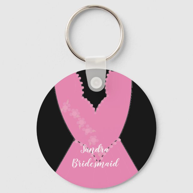 Bridal Gown Bridesmaid Keychain (Front)