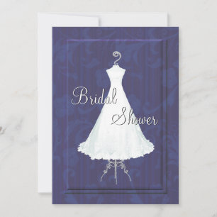Bridal Gown on Stand Shower Invitation