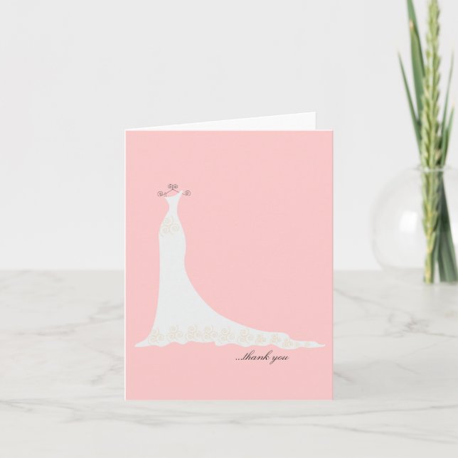 Bridal Gown Thank You Notes {Peach} (Front)