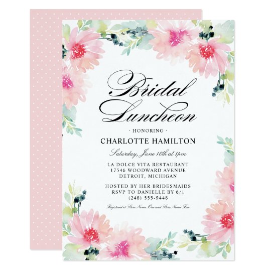 Bridal Luncheon Invitations | Daisy Watercolor