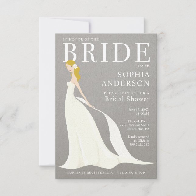 Bridal Magazine Elegant Bridal Shower Invitation (Front)