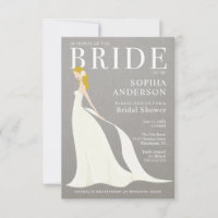 Bridal Magazine Elegant Bridal Shower Invitation