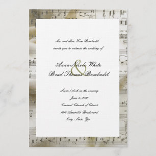Bridal Music Wedding Invitation
